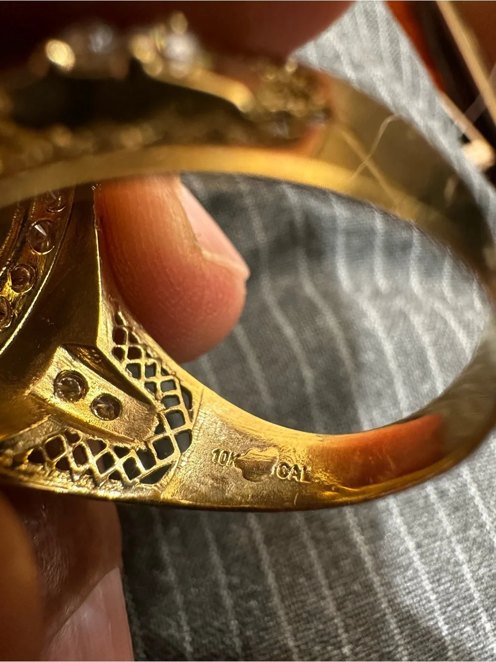 Lion Head 10KT Gold Men's Ring in Gold